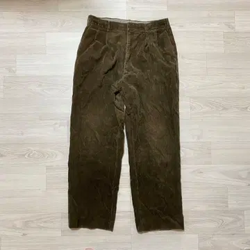 코듀로이 팬츠 브라운 L 상당 구제 의류 캐주얼 아메카지 가을/겨울