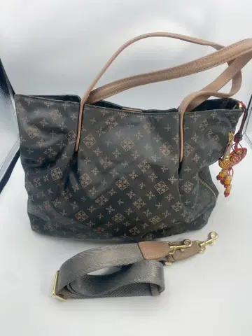 러셋 2WAY 숄더 토트 브라운