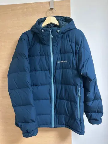 mont-bell 파마 로스트 라이트 다운 후드티 블루그린 XL