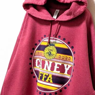 저지즈 카네이 FFA 빅 로고 후드 맨투맨 핑크 복숭아색 L 구제 의류