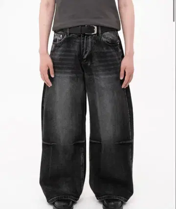 완판템 A$APMODE 슈퍼 배기 데님 블랙