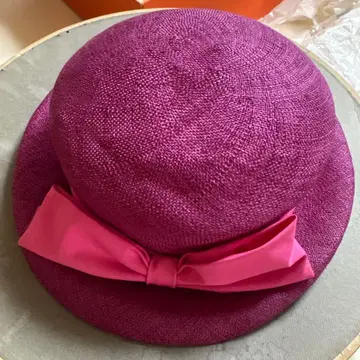 MARIDA 보라색 리본 포함 햇