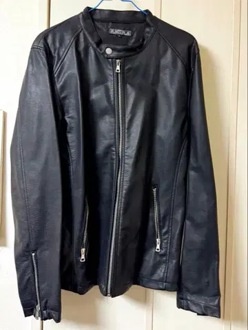 블랙 가죽 자켓 싱글