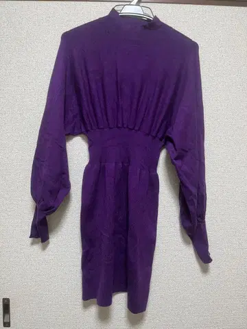 MURUA 퍼플 긴팔 무릎 기장 원피스 F 사이즈