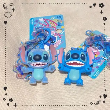 [택 포함] 디즈니 스티치 피규어 키체인 전 2종 세트