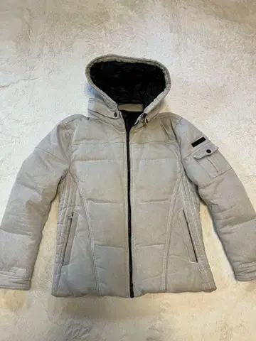 니콜 클럽 포맨 화이트 그레이 다운 자켓