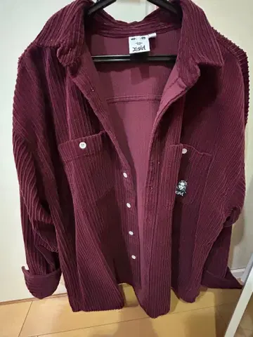 x-girl 엑스걸 코듀로이 셔츠 빨간색