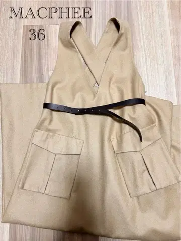 투모로우랜드 MACPHEE 롱 원피스 36 울 카멜