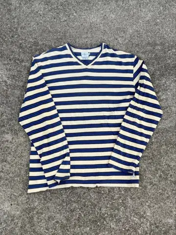 Calvin Klein Jeans 보더 롱 T USA제 V넥 M