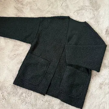 &.NOSTALGIA 페이크 링 울 가디건 자켓