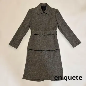 en quete 트위드 수트 자켓 스커트 셋업 9호