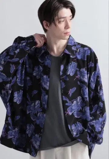 [ 패턴 셔츠 ] HARE 돌먼 아트 플라워 셔츠