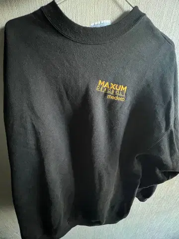 Hanes 블랙 맨투맨 L