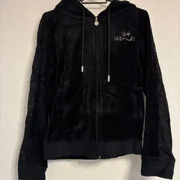 Rady 후드 부착 블랙 벨로아 자켓 셋업