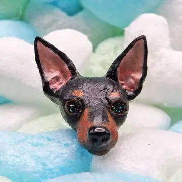 우리 아이 눈 반짝 동물 반지 (미니어처 핀셔 / 블랙탄) 강아지