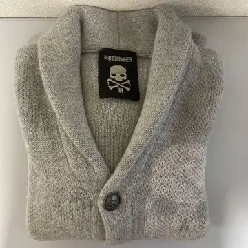 HURRICANE 그레이 스컬 가디건