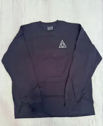 HUF 삼각형 로고 긴팔 티셔츠 블랙