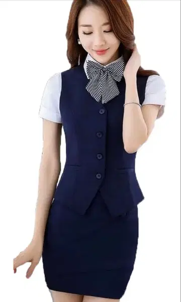 여성용 수트 세트 베스트 셔츠 스커트 수트 3종 세트