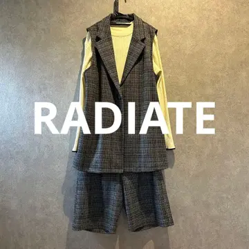 RADIATE 트위드 체크 테일러드 베스트 하프 팬츠 셋업
