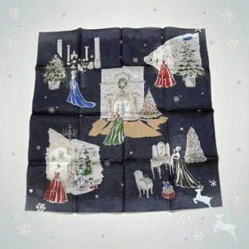 [ 새상품 미사용 ] 긴자 와코 WAKO 크리스마스 디자인 손수건 기프트