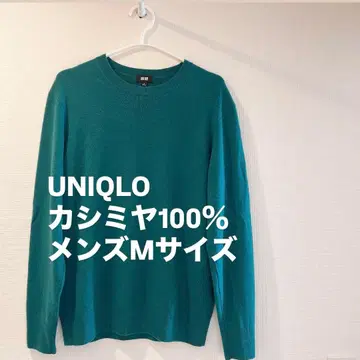 UNIQLO 캐시미어 100% 남성용 M 사이즈 그린