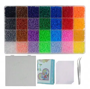 펄러비즈 2.6mm 28색 플레이트 핀셋 도안 다리미 시트