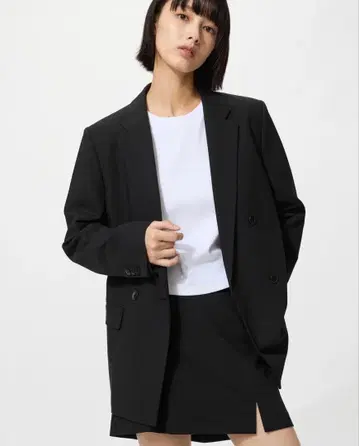 UNIQLO 더블 자켓 M 블랙