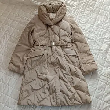 트루사르디 다운 코트 A라인 베이지