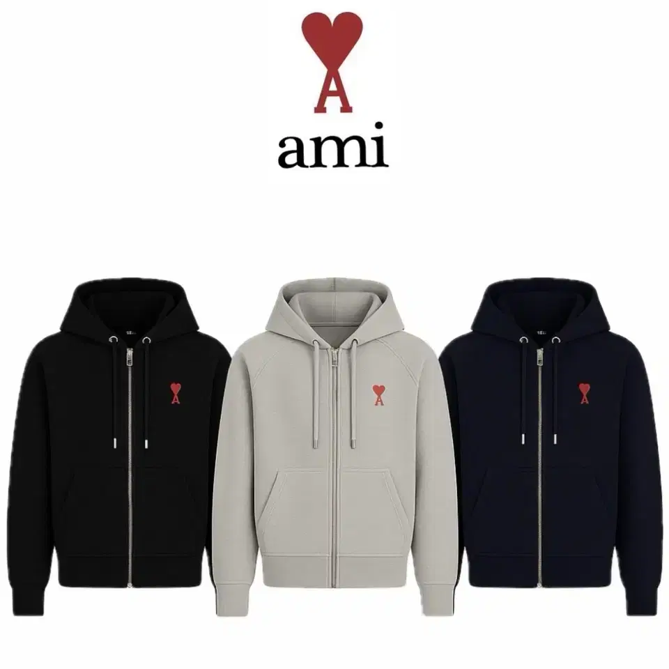 [New Product/Free Shipping] Ami Hooded Zip-Up Unisex