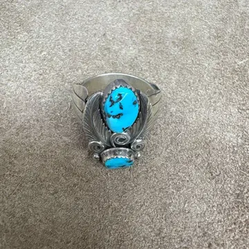 미사용 새상품 실버 반지 터콰이즈 남녀 공용
