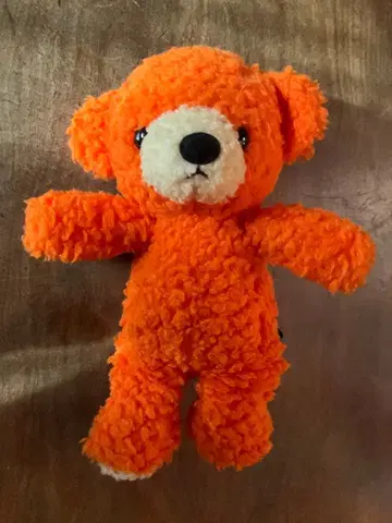 오렌지 컬러 곰 모양 봉제 인형 beams 일본제