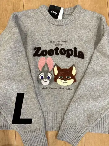 즉시 구매 OK! 주토피아 니트 풀오버 L 사이즈 다크 베이지