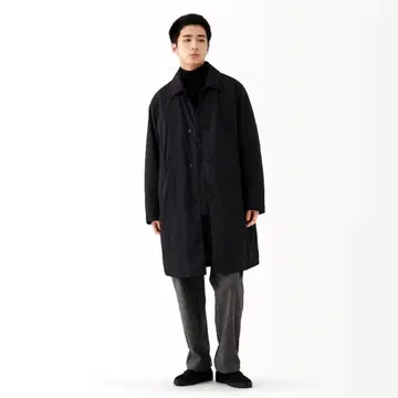 무인양품 후와리 솜 발수 스텐카라 코트