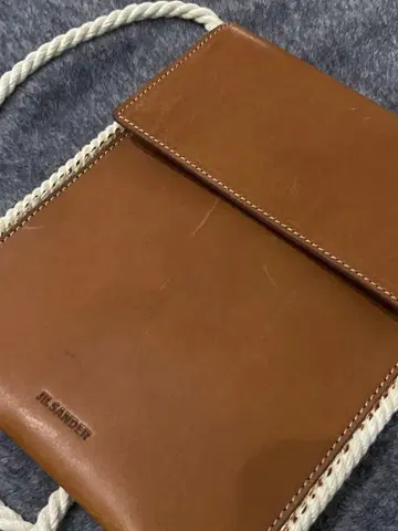 질 샌더 브라운 가죽 숄더백