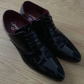 [새상품급] 키높이 신발 가죽 신발 결혼식 에나멜 26cm/25.5cm