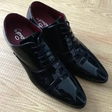 [새상품급] 키높이 신발 가죽 신발 결혼식 에나멜 26cm/25.5cm