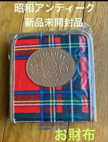 쇼와 앤티크 일본제 미개봉 새상품 빨간색 귀여운 헬로키티 지갑
