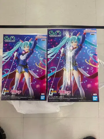 건담 x 하츠네 미쿠 BPEV 콜라보레이션 피규어 2체 세트