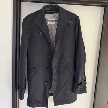 TAKEO KIKUCHI 블랙 트렌치코트