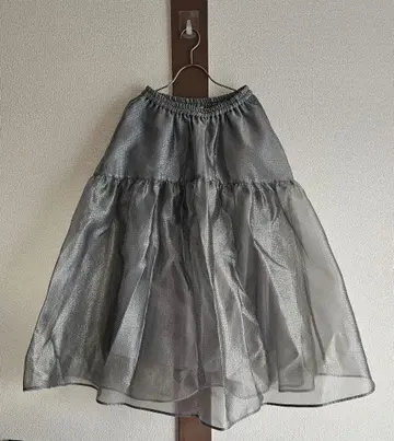 UNITED ARROWS 스켈레톤 샤인 자카드 스커트