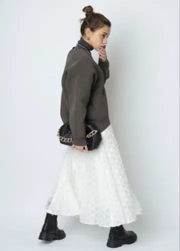 카듀네 CADUNE 플래그 얀 스커트