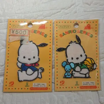 산리오 당시 물건 포차코 와펜 2개