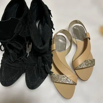 zara 스웨이드 부츠, 가죽 샌들