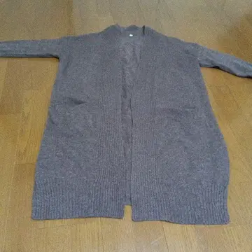 브라운 가디건 M-L 100% 울