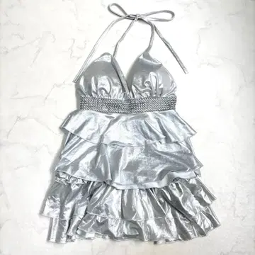 버레스크풍 코스튬 의상 셋업 실버 크리스마스 송년회