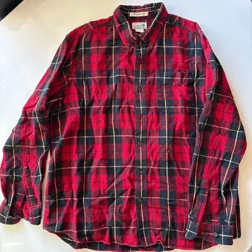 LLBean 빨간색과 블랙 플란넬 긴팔 셔츠 사이즈 L