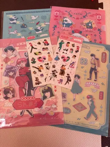 란마 1/2 캔두 씰 2종 클리어 파일 4종