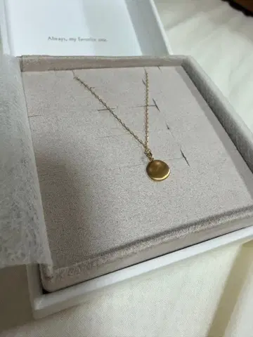 ete K10YG 다이아몬드 코인 목걸이