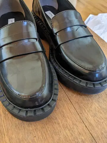 [ 미사용 ] UNITED ARROWS 통굽 로퍼 블랙