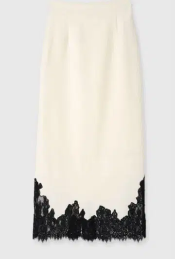 anuans 스캘럽 레이스헴 타이트 스커트